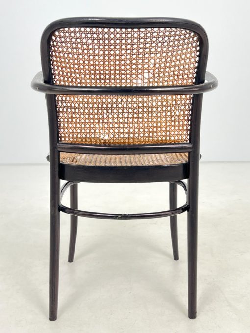 Thonet stiliaus medinis krėslas su ratanu 50x54x82 cm, 47 cm