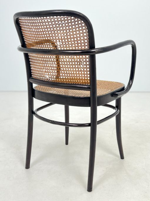 Thonet stiliaus medinis krėslas su ratanu 50x54x82 cm, 47 cm