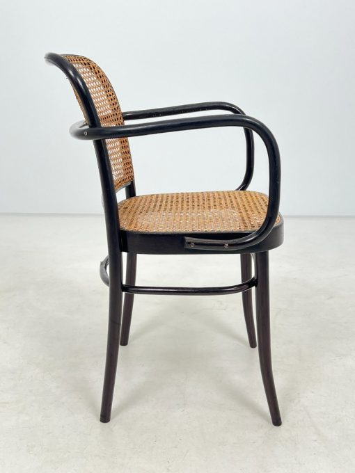 Thonet stiliaus medinis krėslas su ratanu 50x54x82 cm, 47 cm