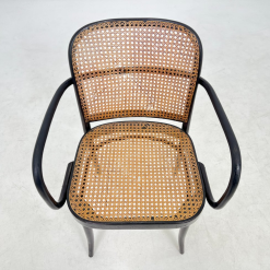 Thonet stiliaus medinis krėslas su ratanu 50x54x82 cm, 47 cm