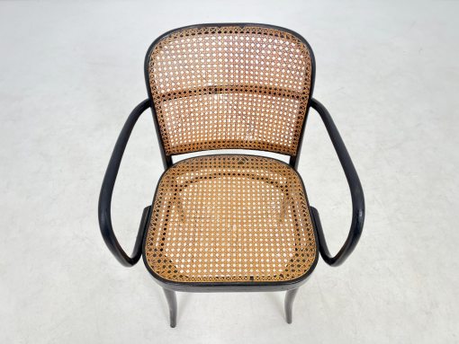 Thonet stiliaus medinis krėslas su ratanu 50x54x82 cm, 47 cm