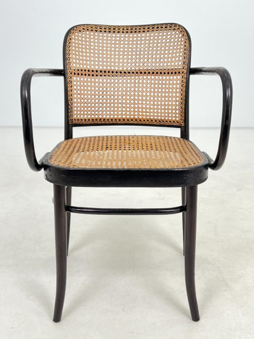 Thonet stiliaus medinis krėslas su ratanu 50x54x82 cm, 47 cm