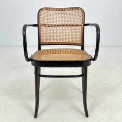 Thonet stiliaus medinis krėslas su ratanu 50x54x82 cm, 47 cm