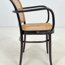 Thonet stiliaus medinis krėslas su ratanu 50x54x82 cm, 47 cm