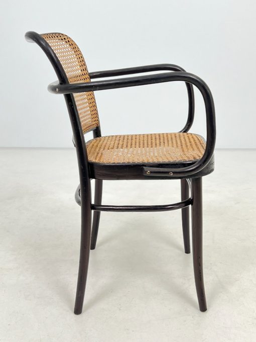 Thonet stiliaus medinis krėslas su ratanu 50x54x82 cm, 47 cm