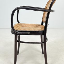 Thonet stiliaus medinis krėslas su ratanu 50x54x82 cm, 47 cm