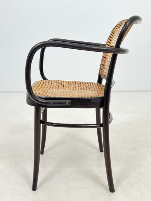 Thonet stiliaus medinis krėslas su ratanu 50x54x82 cm, 47 cm