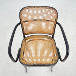 Thonet stiliaus medinis krėslas su ratanu 50x54x82 cm, 47 cm