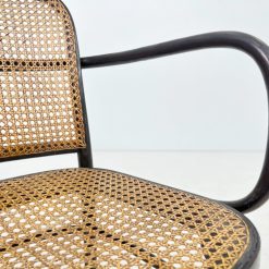 Thonet stiliaus medinis krėslas su ratanu 50x54x82 cm, 47 cm