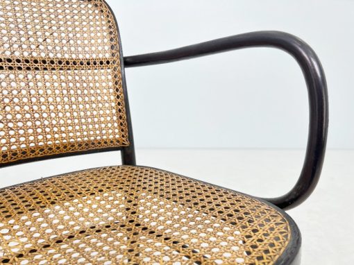 Thonet stiliaus medinis krėslas su ratanu 50x54x82 cm, 47 cm