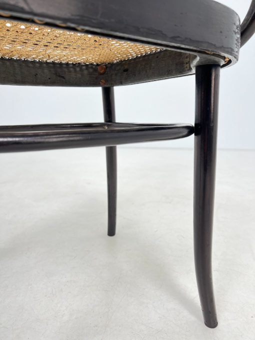 Thonet stiliaus medinis krėslas su ratanu 50x54x82 cm, 47 cm