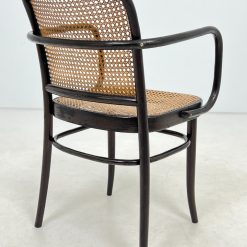 Thonet stiliaus medinis krėslas su ratanu 50x54x82 cm, 47 cm