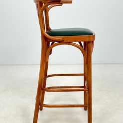 Thonet stiliaus medinis baro krėslas su eko odos sėdimąja dalimi 47x54x108 cm, 78 cm