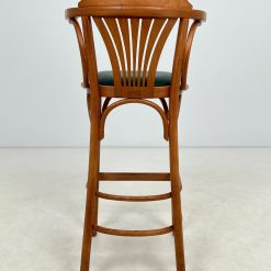 Thonet stiliaus medinis baro krėslas su eko odos sėdimąja dalimi 47x54x108 cm, 78 cm