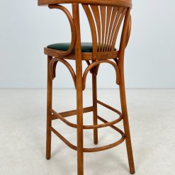 Thonet stiliaus medinis baro krėslas su eko odos sėdimąja dalimi 47x54x108 cm, 78 cm