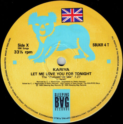 Kariya – 1989 – Let Me Love You For Tonight [Maxi]