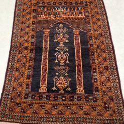 Vilnonis rankų darbo kilimas “Baluch” 91x145x2 cm