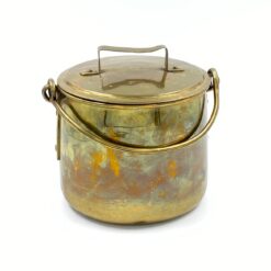Žalvarinis puodas su rankena ir dangčiu (4 l) 20x24x21 cm