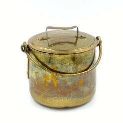 Žalvarinis puodas su rankena ir dangčiu (4 l) 20x24x21 cm