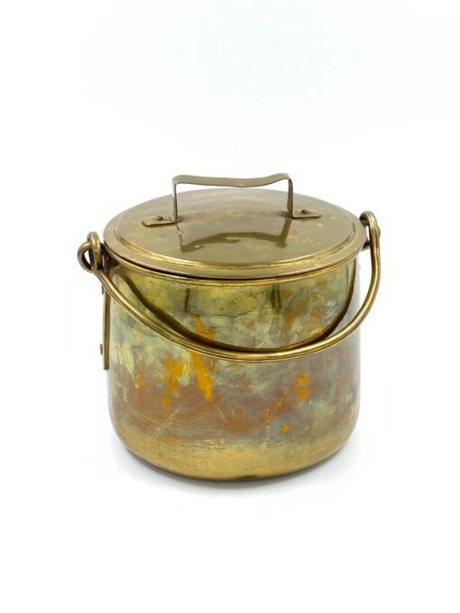 Žalvarinis puodas su rankena ir dangčiu (4 l) 20x24x21 cm
