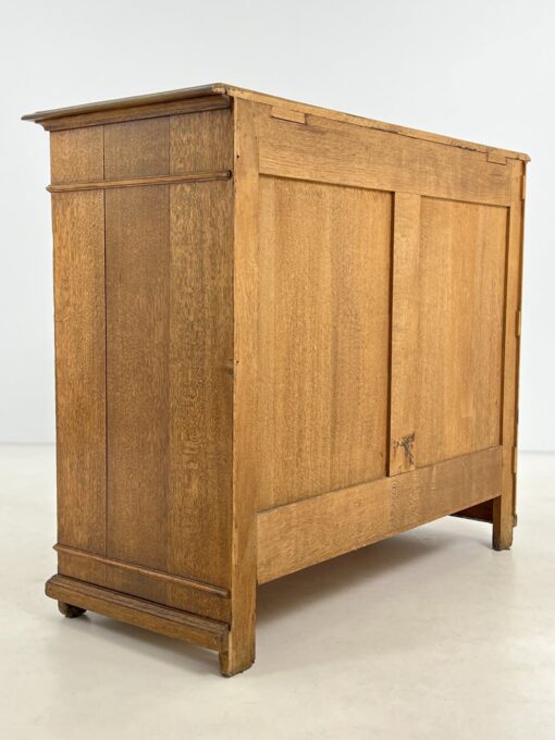 Drožinėta ąžuolinė komoda 56x130x110 cm