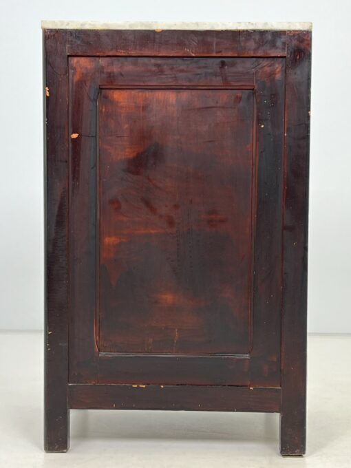 Senovinė medinė komoda akmeniniu stalviršiumi 42x60x97 cm