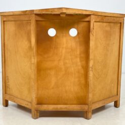 Kampinė medinė komoda 49-70x113x84 cm