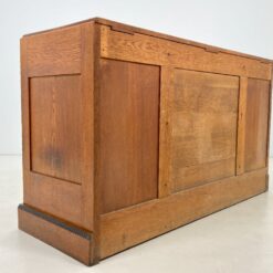 Art Deco stiliaus ąžuolinė dviejų durų ir penkių stalčių komoda 60x168x96 cm