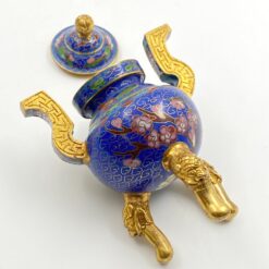 Rytietiškas žalvarinis indelis su dangčiu 7x9x12 cm