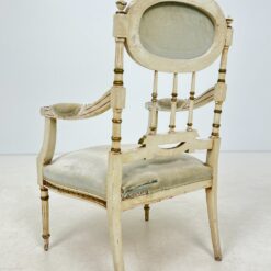 Liudviko XVI stiliaus medinis krėslas su gobelenu 58x57x101 cm, 40 cm