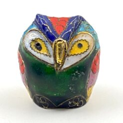 Rytietiška žalvarinė statula "Pelėda" 4x4x4 cm