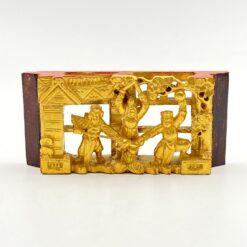 Rytietiška drožinėta dekoracija su kariais 3×15,5×7,5 cm
