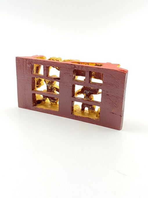 Rytietiška drožinėta dekoracija su kariais 3×15,5×7,5 cm