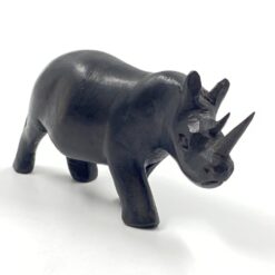 Medinė raganosio statula 15x5x7 cm