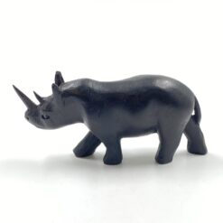 Medinė raganosio statula 15x5x7 cm