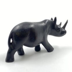 Medinė raganosio statula 15x5x7 cm