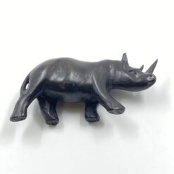 Medinė raganosio statula 15x5x7 cm