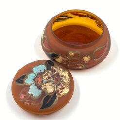 Stiklinė dekoruota dėžutė 14x14x8 cm