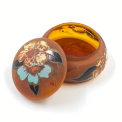 Stiklinė dekoruota dėžutė 14x14x8 cm