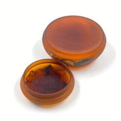 Stiklinė dekoruota dėžutė 14x14x8 cm