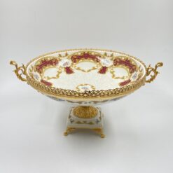 Porcelianinis "Alfa Ceramiche" duobuo ant kojelių su žalvario detalėmis ir rankenomis 34x44x21 cm