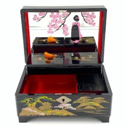 Japoniška prisukama muzikinė papuošalų dėžutė 15×21,5×11 cm
