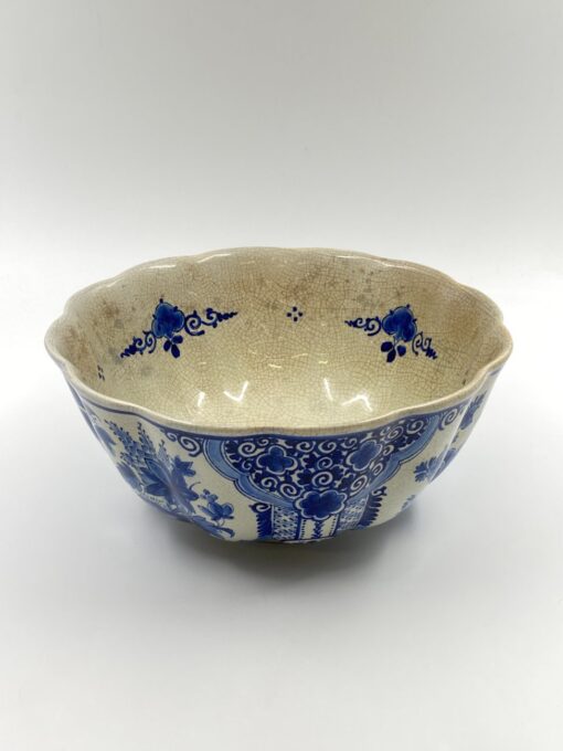 Keramikinis “Delft” rankų darbo tapybos dubuo 30x30x14 cm