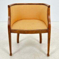 Art Deco stiliaus pusapvalis fotelis 54x58x75 cm, 49 cm