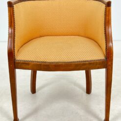Art Deco stiliaus pusapvalis fotelis 54x58x75 cm, 49 cm