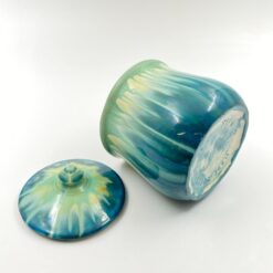 Keramikinis “Faiencerie Thulin” indas su dangčiu 16x16x18 cm