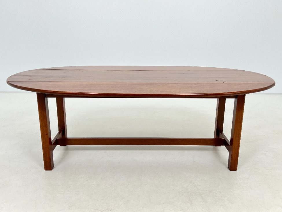 DJ0239-staliukai-2 Raudonmedžio staliukas atlenkiamais šonais 39+(2×22)x150x52 cm