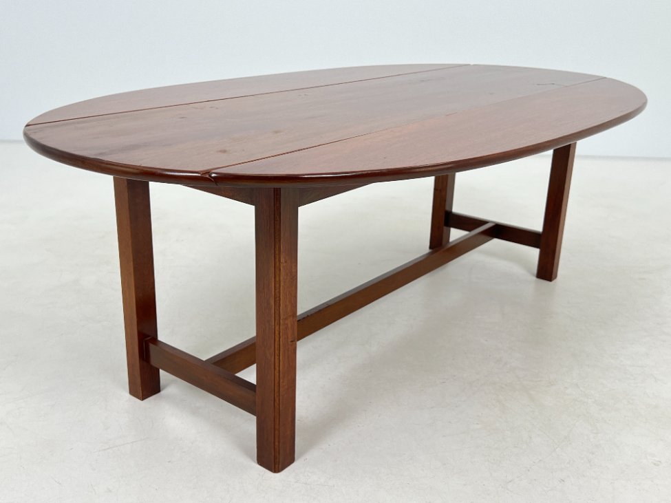 DJ0239-staliukai-3 Raudonmedžio staliukas atlenkiamais šonais 39+(2×22)x150x52 cm