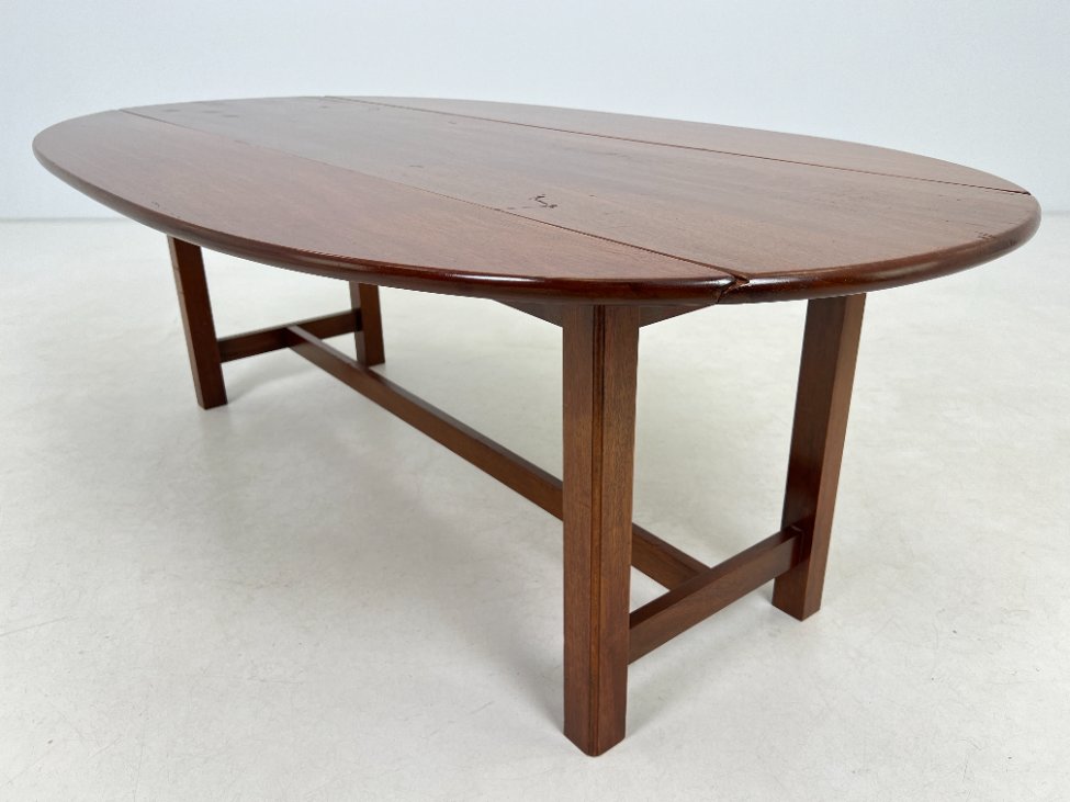 DJ0239-staliukai-4 Raudonmedžio staliukas atlenkiamais šonais 39+(2×22)x150x52 cm