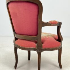 Riešutmedžio fotelis su gobelenu 64x62x83 cm, 42 cm